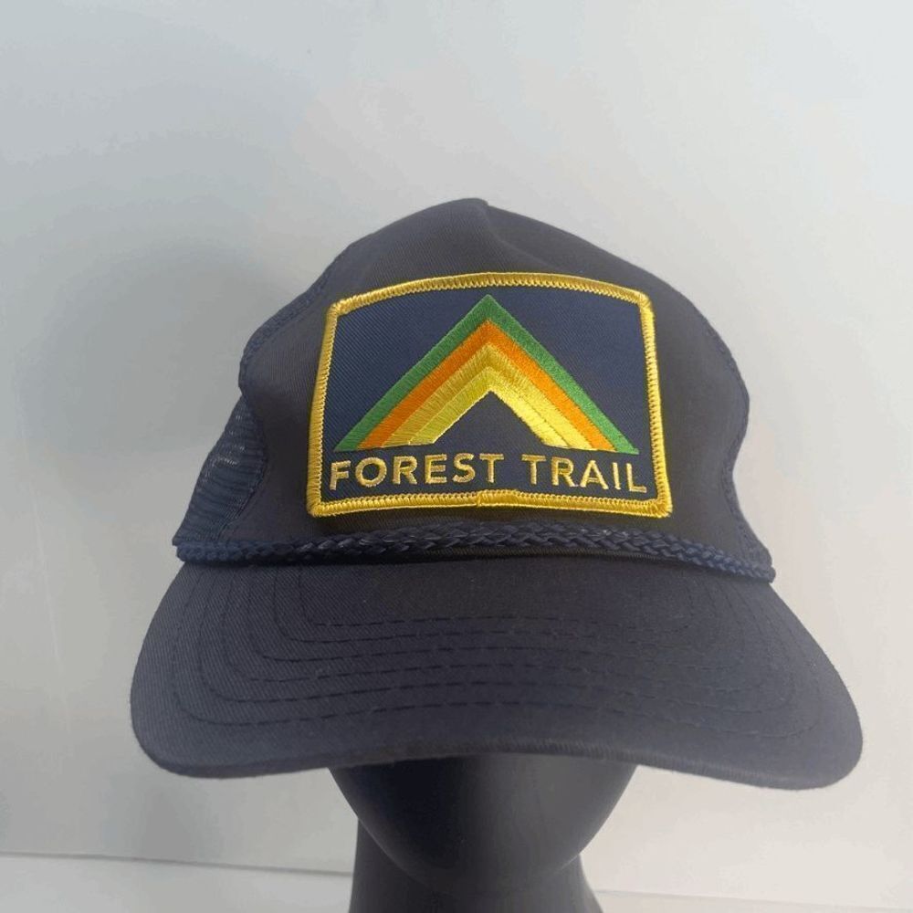 Forest Trail Blue Mesh Snapback Trucker Cap Hat K-Products